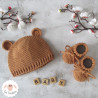Bonnet ourson et chaussons