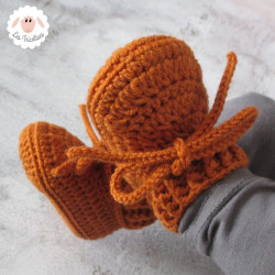 Bonnet ourson et chaussons