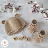 Bonnet ourson et chaussons