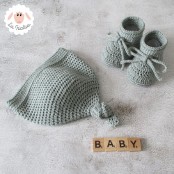 Bonnet et chaussons en laine mérinos