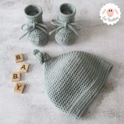 Bonnet et chaussons en laine mérinos