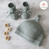 Bonnet et chaussons en laine mérinos