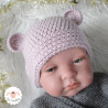 Bonnet ourson en laine mérinos