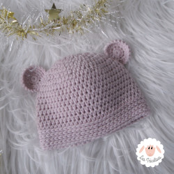 Bonnet ourson en laine mérinos