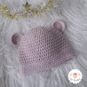 Bonnet ourson en laine mérinos