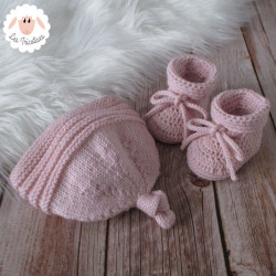 Bonnet et chaussons en laine mérinos