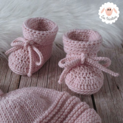 Bonnet et chaussons en laine mérinos