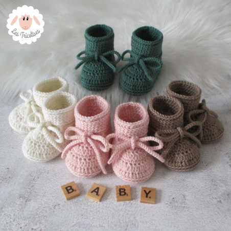 Chaussons à cordons en laine mérinos