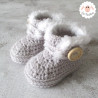 Chaussons d'hiver à boutons