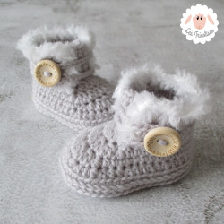 Chaussons d'hiver à boutons