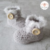 Chaussons d'hiver à boutons