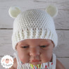Bonnet ourson et chaussons de naissance en laine mérinos