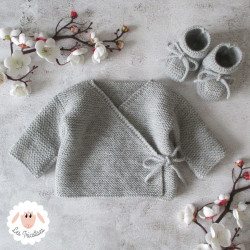 Brassière et chaussons en laine mérinos