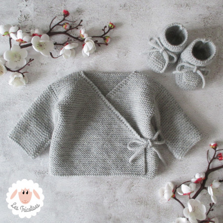 Brassière et chaussons en laine mérinos