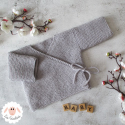 Brassière de naissance en laine mérinos