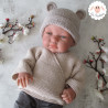 Brassière de naissance en laine mérinos