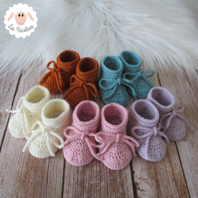 chaussons de naissance en laine mérinos