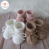 Chaussons de naissance en laine bio