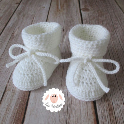 Chaussons de naissance en laine bio