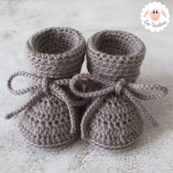 Chaussons de naissance en laine bio