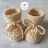 Chaussons de naissance en laine bio