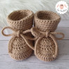 Chaussons de naissance en laine bio