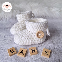 Chaussons bébé en laine mérinos