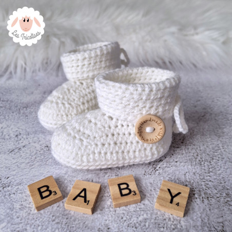 Chaussons bébé en laine mérinos