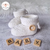 Chaussons bébé en laine mérinos