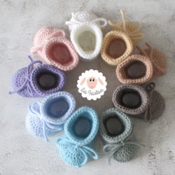 Chaussons de naissance en laine bio