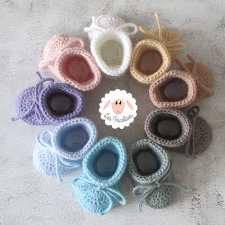 Chaussons de naissance en laine bio