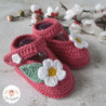Chaussons bébé babies roses en coton bio
