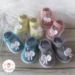 Chaussons bébé fille ballerines babies en coton bio