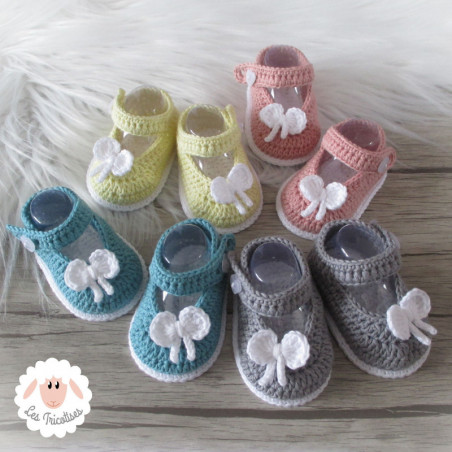 Chaussons bébé fille ballerines babies en coton bio