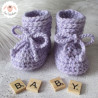 Chaussons bébé en laine épaisse
