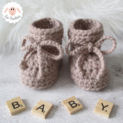 Chaussons bébé en laine épaisse