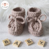Chaussons bébé en laine épaisse