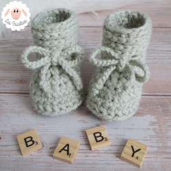 Chaussons bébé en laine épaisse