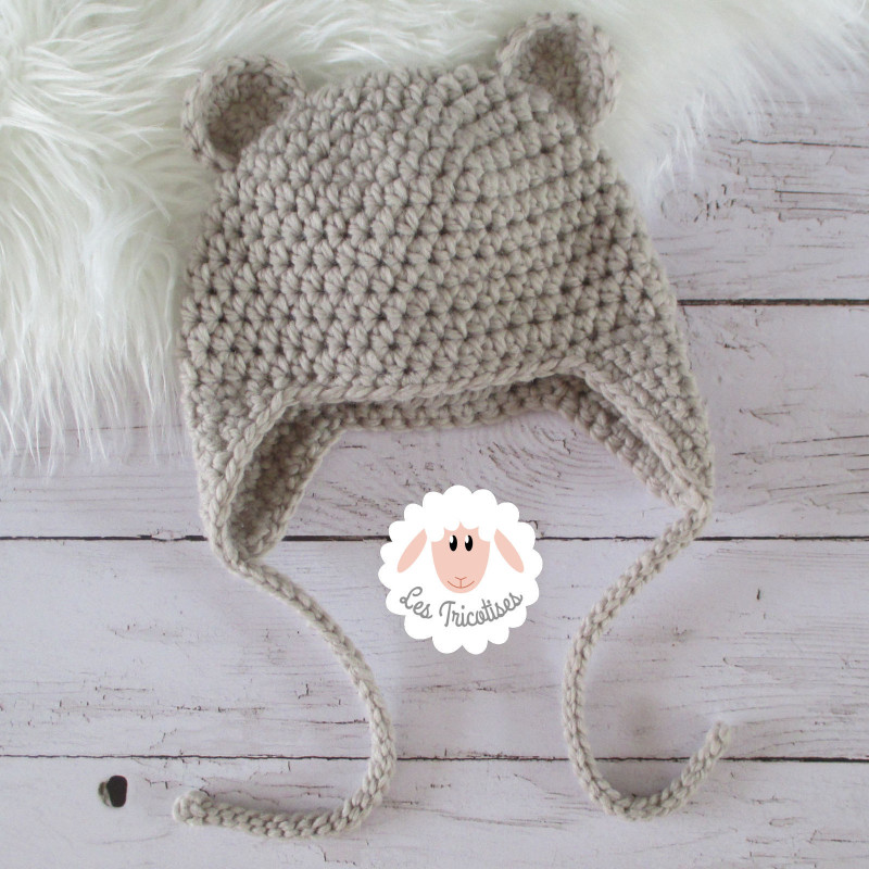 Bonnet ourson cache-oreilles