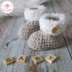 Bonnet ourson et chaussons fausse fourrure