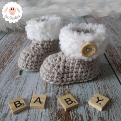 Bonnet ourson et chaussons fausse fourrure