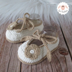 Chaussons ballerines à fleurs