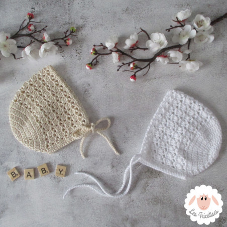 Bonnet bébé béguin en coton