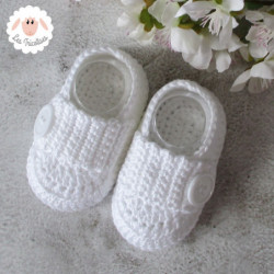 Chaussons mocassins blancs en coton