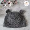 Bonnet ourson en laine mérinos