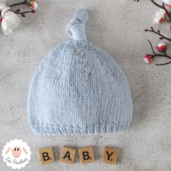Bonnet de naissance en laine mérinos