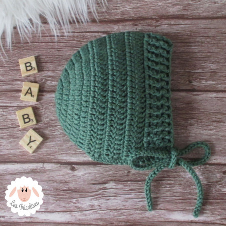 Bonnet béguin en laine mérinos