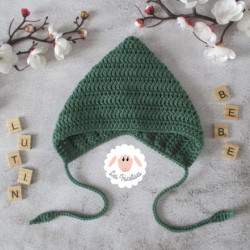 Bonnet béguin de lutin en laine mérinos