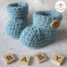 Chaussons à boutons en laine épaisse