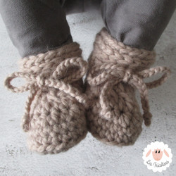 Chaussons bébé en laine épaisse